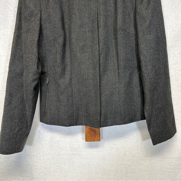 Talbots 100% Wool Gray Full Zip Long Sleeve Blazer Jacket Size‎ 4 - Picture 3 of 8